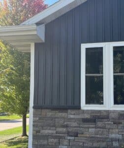 House with siding and stone