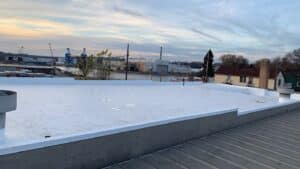 low slope, flat roof